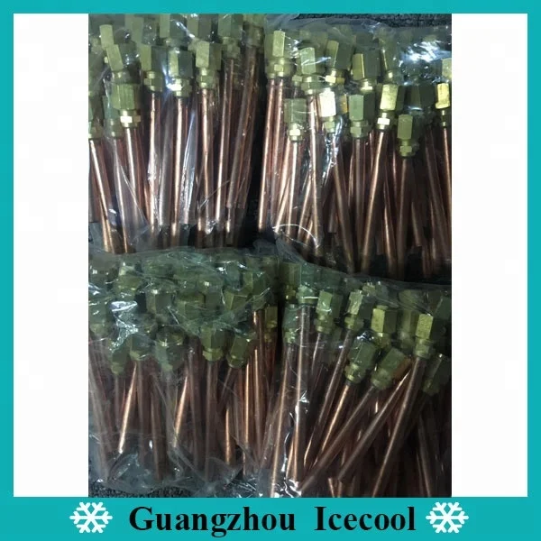 1/4 copper refrigerant gas charging pin valve/access valve with flare nut cap