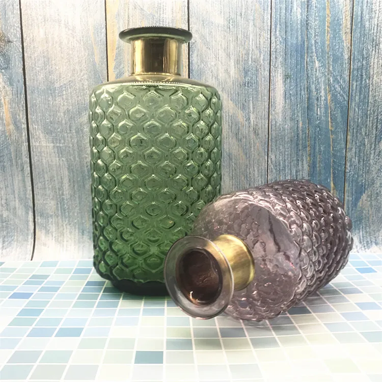 
Decorative European glass vase blue for glass vase cheap 