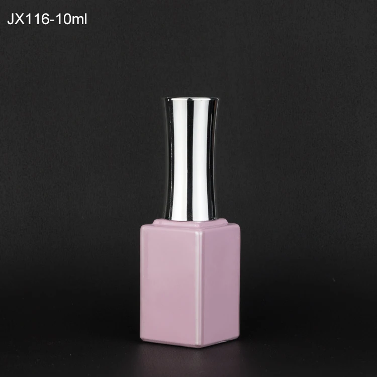 9ml design your own pink heart shape color coated cute gel nail polish bottle