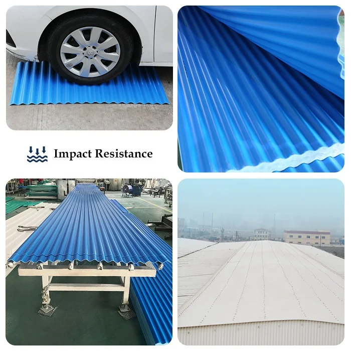 Heat Prooof Roof Sheet Rain protection Pvc Corrugated Plastic Roofing Sheet for Shed