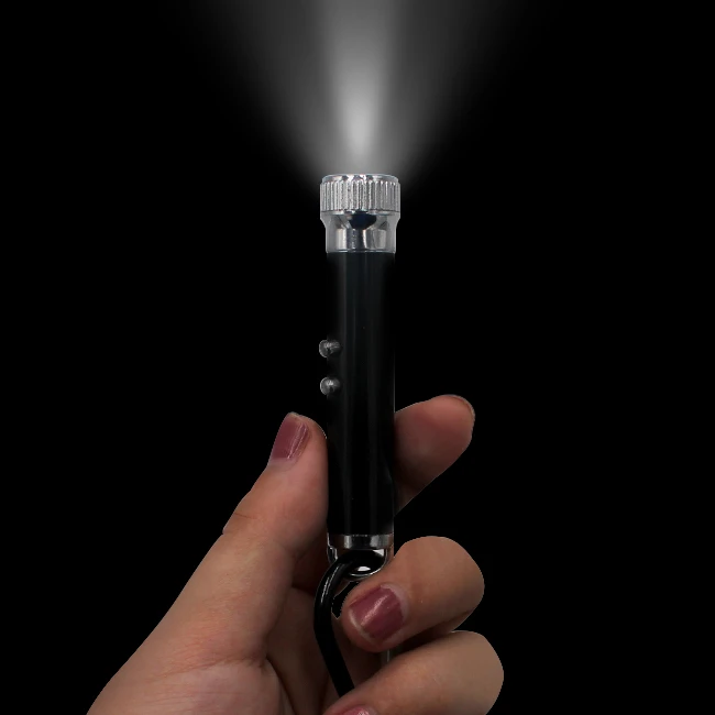 Custom Mini Keyring LED Light Flashlight Projector Torch Portable Promotional Gift for Parties