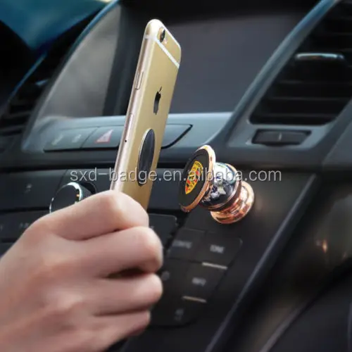 luxurious golden car mount holder Ball Sticky Magnetic Stand china cell phone mount for car china stock