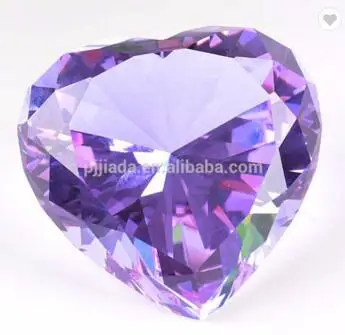 Cheap wedding favor heart shape crystal diamond elegant paperweight crystal glass diamond