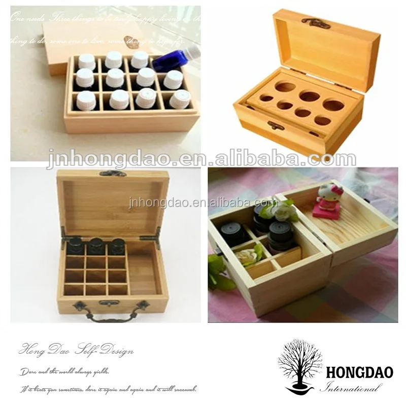 
HONGDAO fancy natural bamboo essential oil packaging wooden gift boxes wholesale 