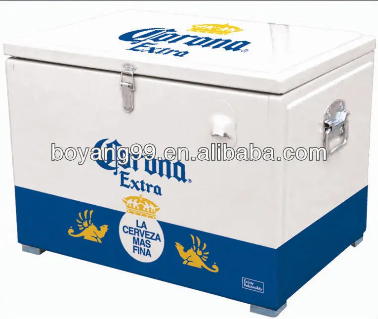 beverage vintage metal ice cooler box