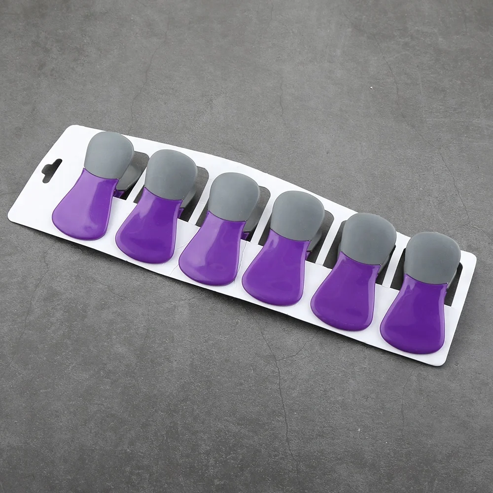 set of 8 Versatile All-Purpose Food Bag & Fridge Magnet Clips Wide Finger Grip With Comfort Cover