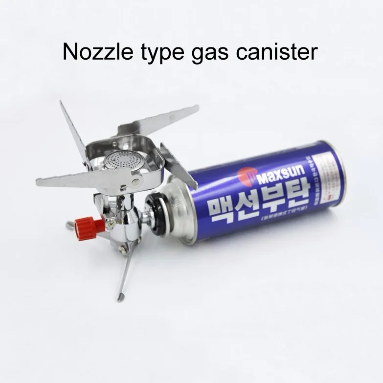 For Nozzle Type Butane Gas Cylinder Cartridge Canister Bottle Mini Compact Camping Hiking Gas Stove Burner w/Plastic Carry Case