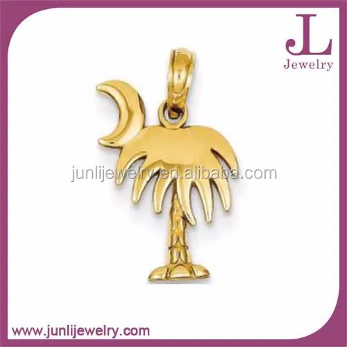 IP золото покрытием из нержавеющей стали моды пальмовое дерево Кулон