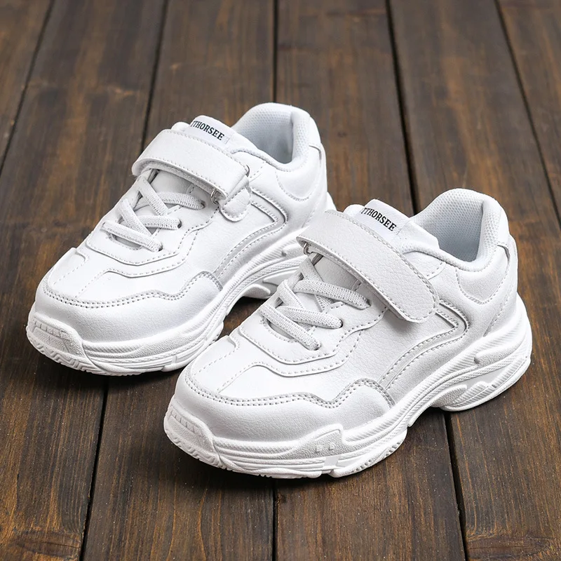 
china Girl Casual Sports Shoe Leather Boy Basketball Wholesale Shoe Kid Fashion Shoe 