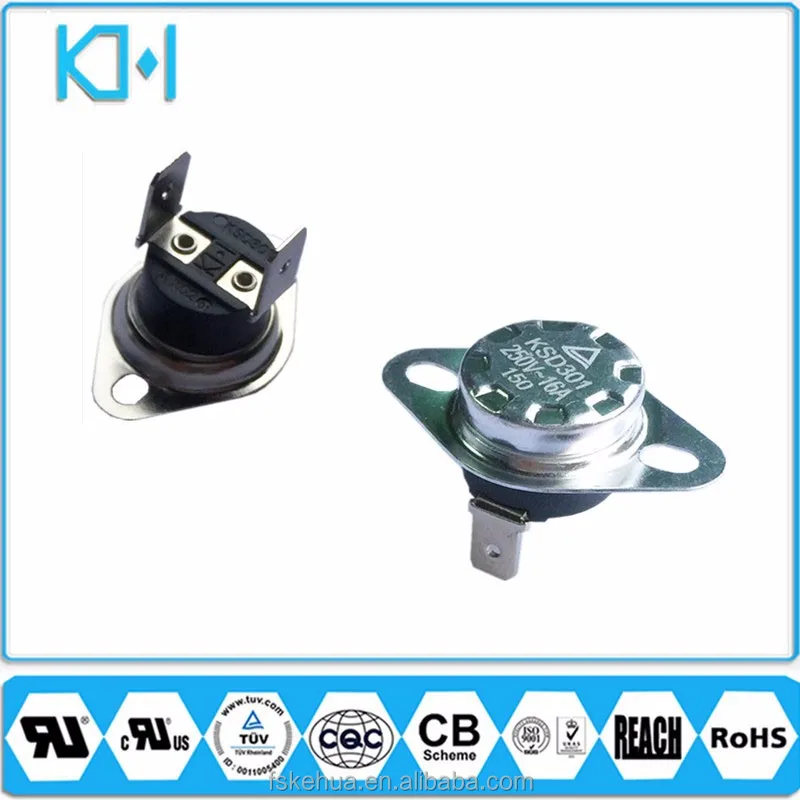 KH Bimetal Thermostat For Lighting Overheat Protection Thermostat KSD 250V 10A ksd disc thermostat