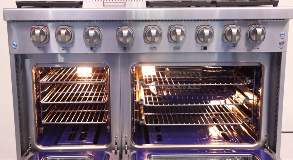 48 inch freestanding 6 burner cooker stove gas range with oven