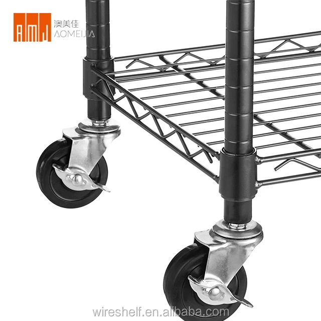 NSF Approval 6 Tier Adjustable 800lbs Chrome Wire Shelving