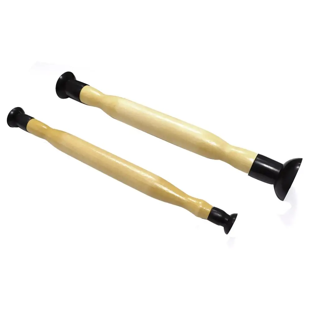 2 Pcs Valve Lapping Sticks Wooden Grip with Suction Cup for Auto Motorcycle Cylinder Engine Valves Grinding