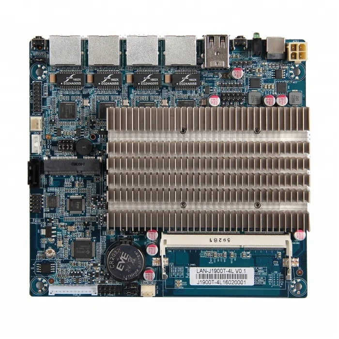 
Intel J1900 fanless cheap industrial firewall 4 ethernet ports motherboard 