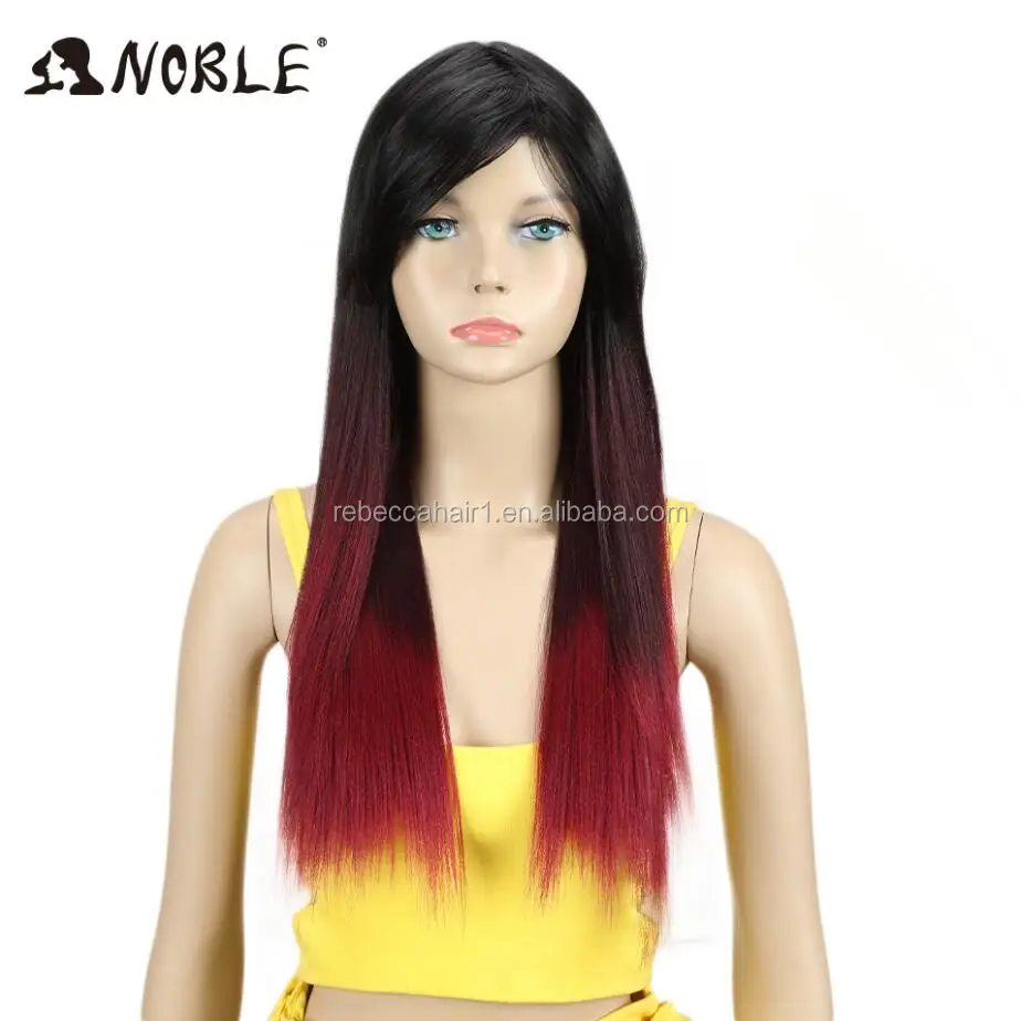 Noble cheap wigs with lowest price none remy synthetic hair wigs for black women heat resistant wigs