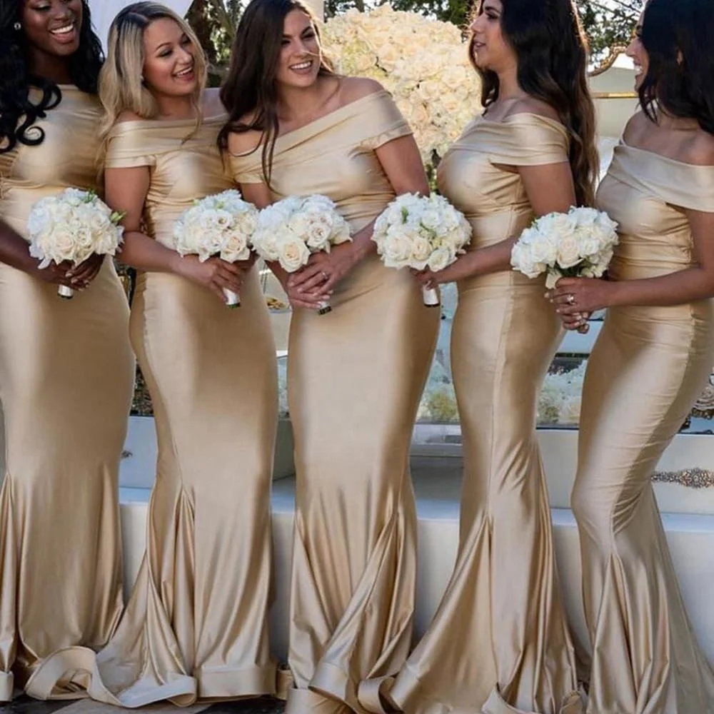 2019 Sexy Mermaid Bridesmaid Dress Long Sleeves