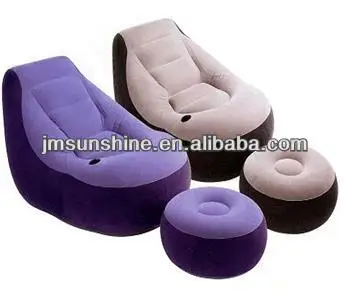 modern furniture flocking relax sofa set lounger air sofa inflatable sofa for sale