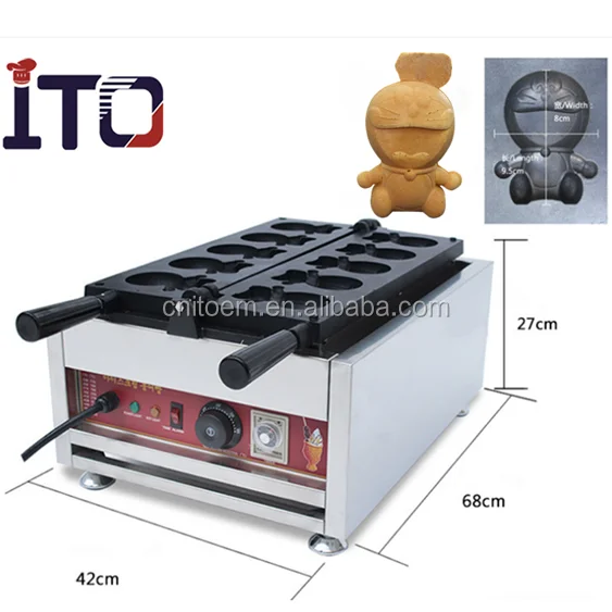 Commercial animal shaped taiyaki waffle making machine