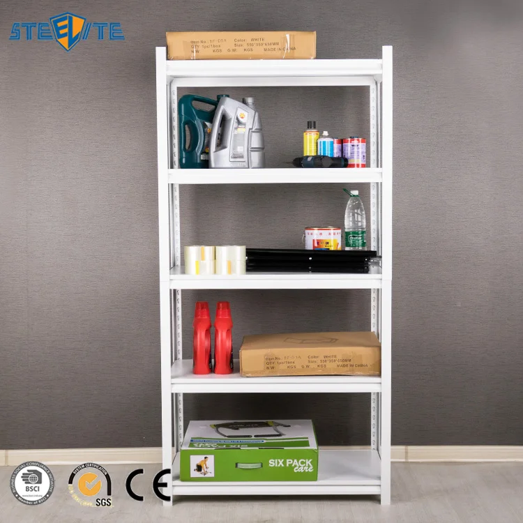 Popamazing Heavy Duty 5 Tiers Boltless Commercial Racking Garage Shelving Unit Storage Shelf Display Black