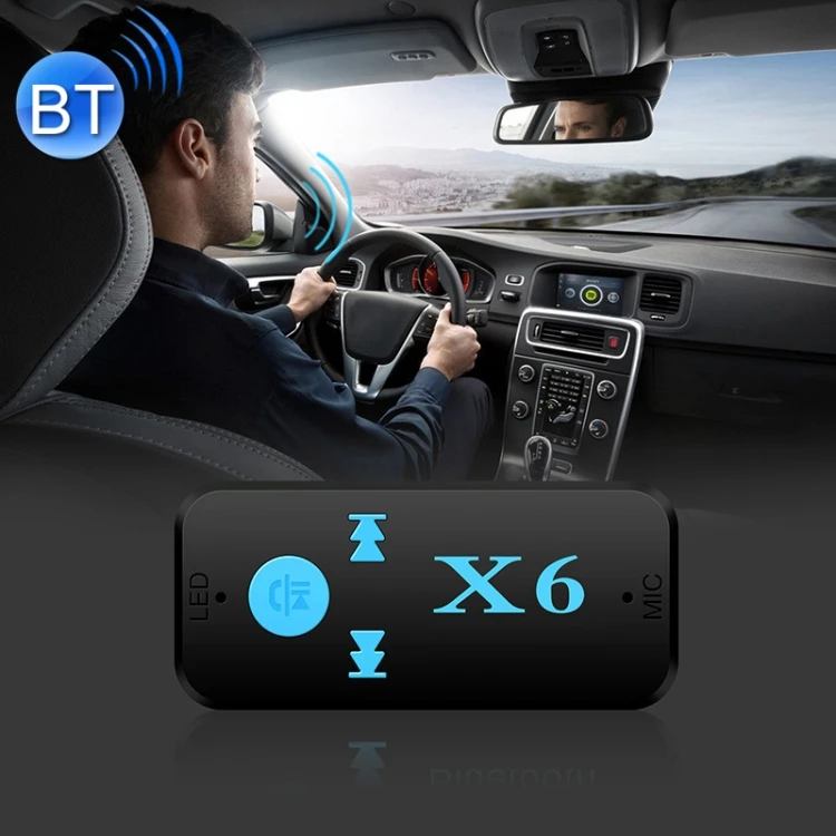 HIGI X6 Bluetooth Receiver, Portable Bluetooth 4.1 Car Adapter Bluetooth Car Aux Adapter