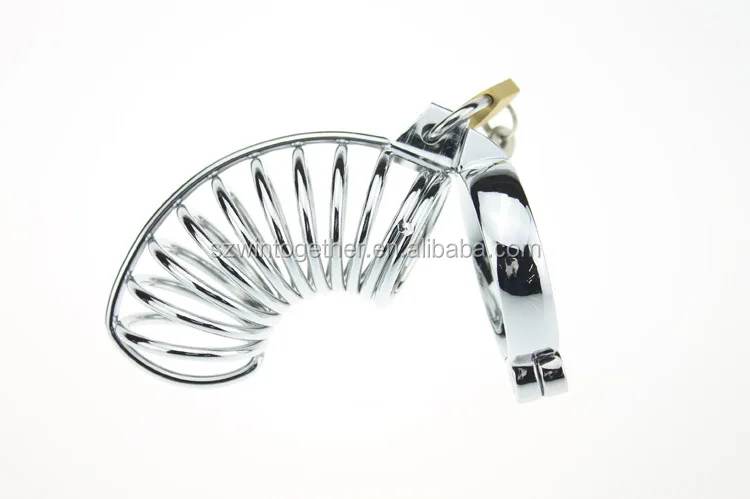 Metal chastity cage penis lock cage for male sex toy