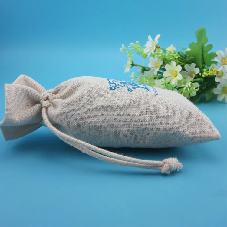 Custom Gift Cosmetic Hair Extension Packing Drawstring Jute Bag Cosmetic Bags