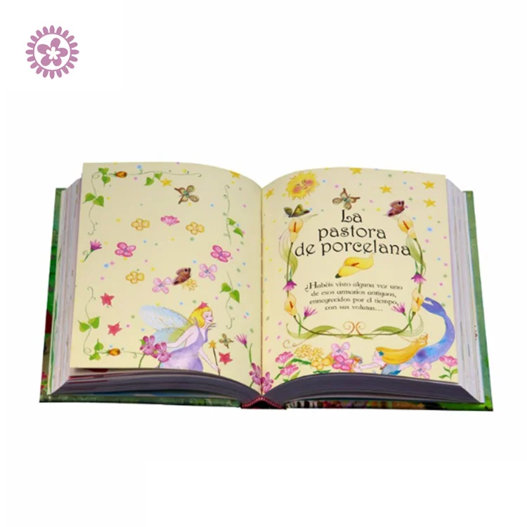 Wholesale Custom Colored Board Cover Kids Spanish Stories Books Printing