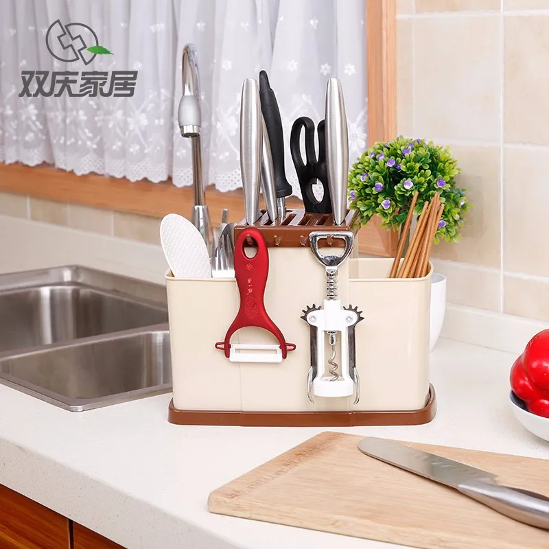 plastic spoon and fork holder knife rack