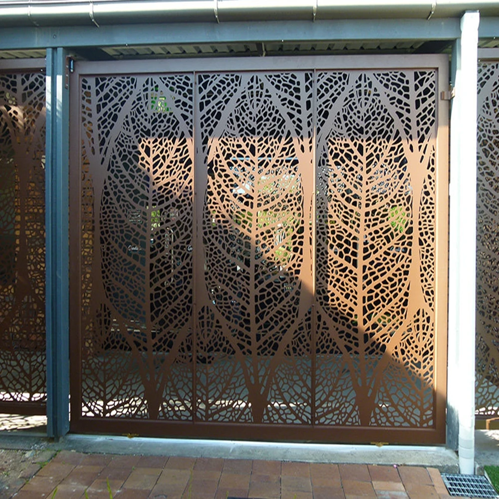laser cut galvanized metal screens punched aluminum decking