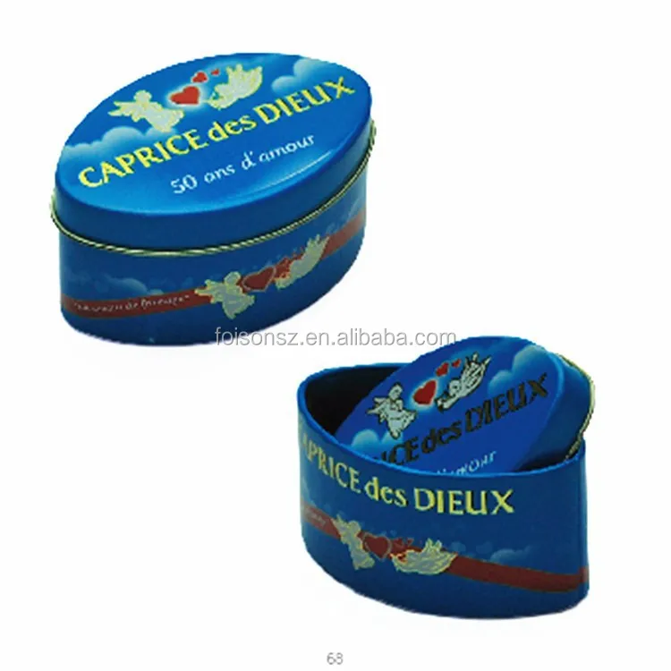 Oval canned fish container metal tin box for food packaging