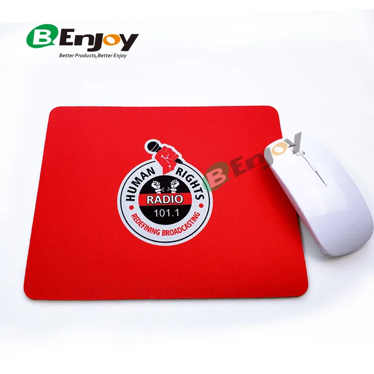 Custom Brand Logo Print Fabric Mouse Pad ,Plain Mouse Pad Red