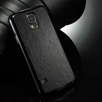 crazy horse кожа назад + бампер случае для гальванических samsung galaxy s5 i9600