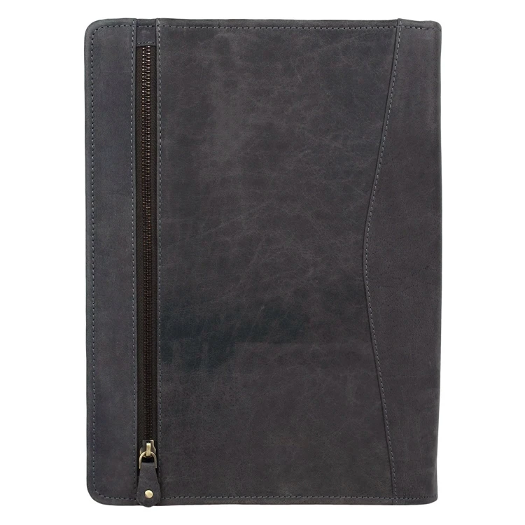 Luxury Business Portfolio Leather Portfolio zippered gift for men women