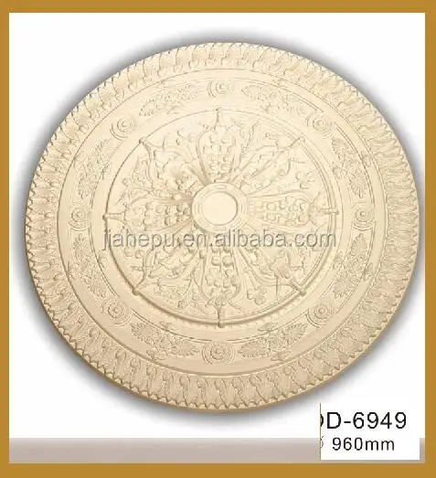 
hot selling PU /polyurethane decorative customized gold painting color ceiling rose ceiling medallion for interior decoration 