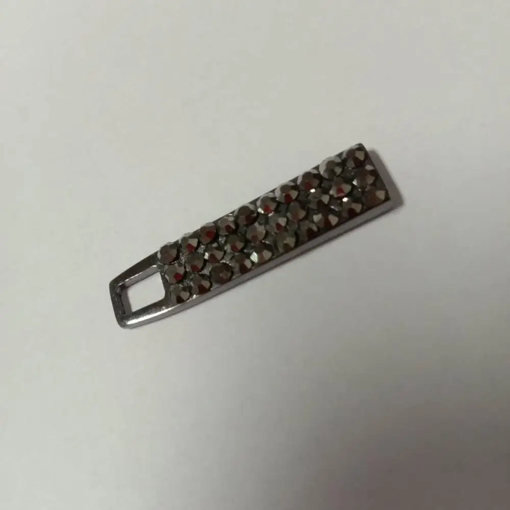 custom metal label zipper pulls pullers for  Metal Label zipper