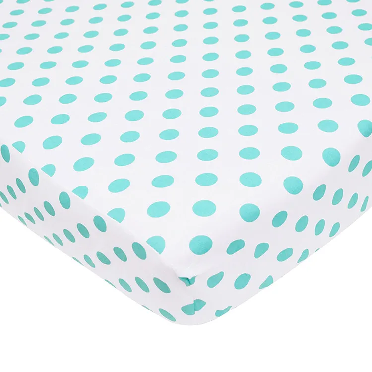 
2018 hot selling 100% jersey cotton baby fitted crib sheets 