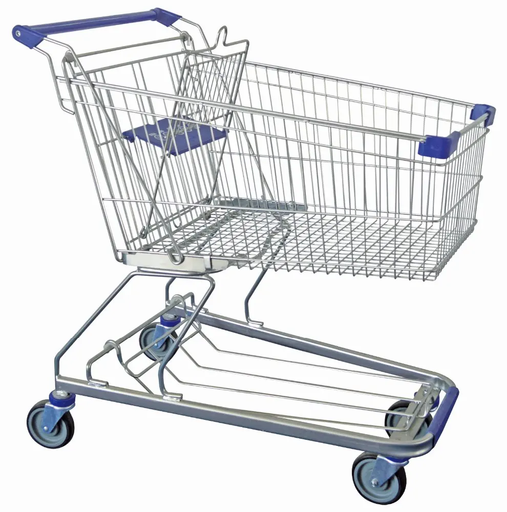 Supermarket German hand shopping trolley with baby seat