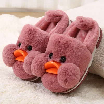 Симпатичные Мультяшные детские тапочки в теплый дом зимой