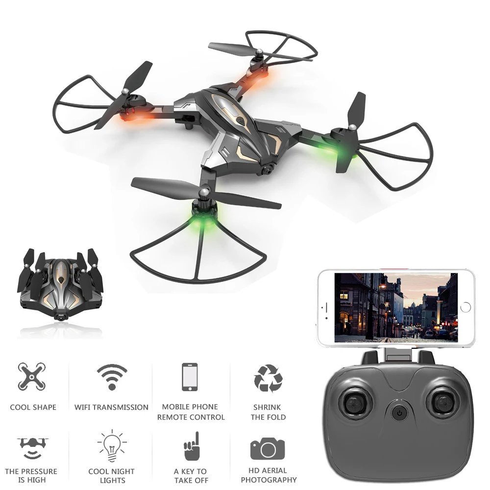 Дви Smart полета оптического потока датчик складной Дрон селфи quadcopter с wifi fpv камеры 720 P