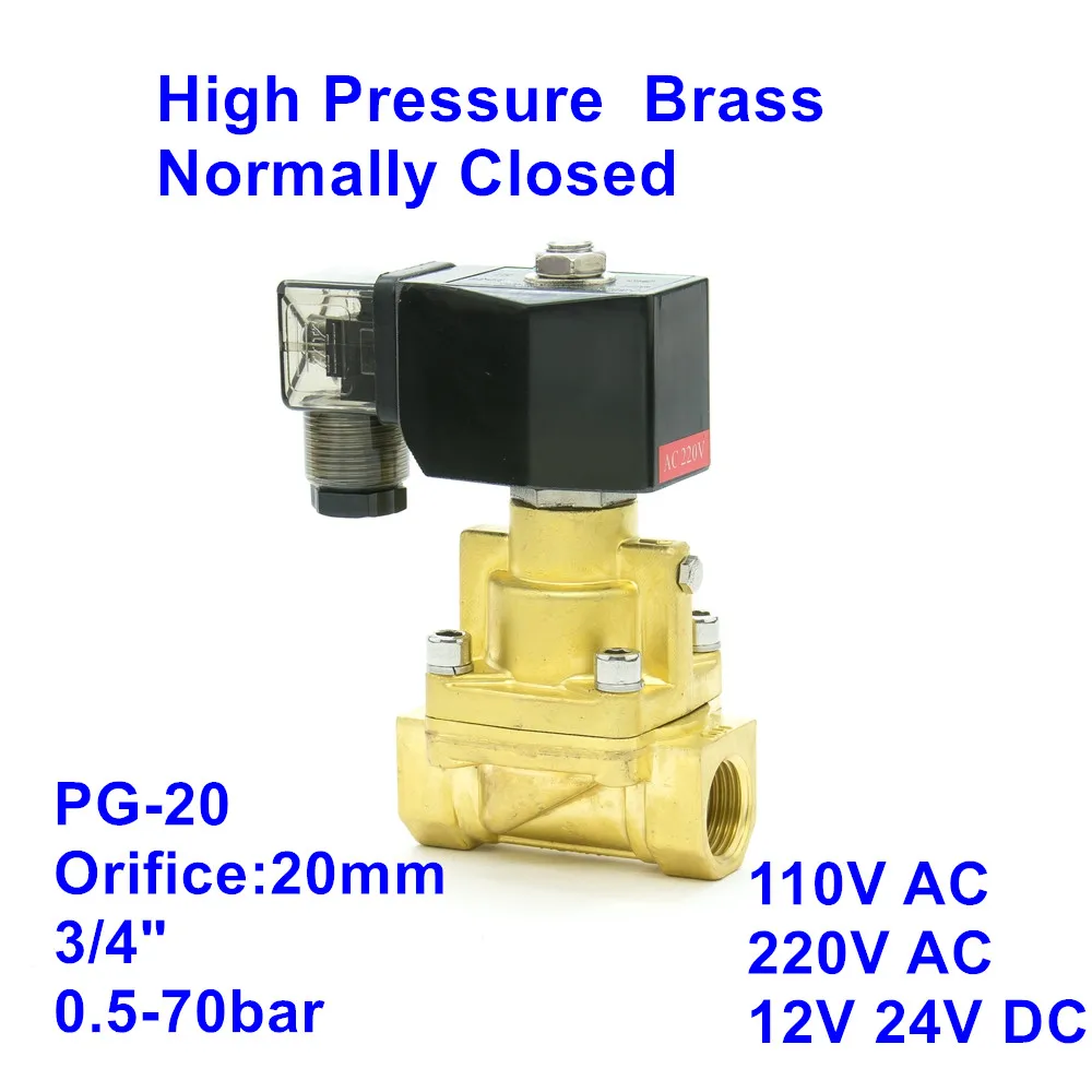 HOYAN PG-20 High Pressure NC Solenoid Valve 70Bar  3/4' NC