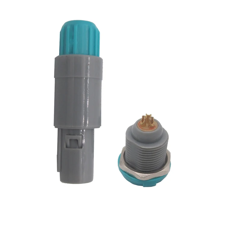 P Series Plastic Connector  PAG Male Plug PKG Female Socket 2 3 4 5 6 7 8 9 10 14 Pin Connector With Green Nut For Medical