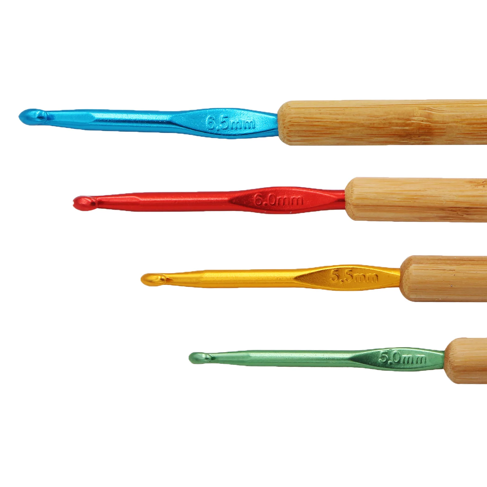 Bamboo Handle Stainless Steel Knitting Needle Crochet Hook Set