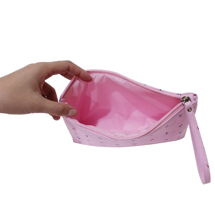 Customized Size Canvas Travel Organizer Makeup Bag Manufacturer