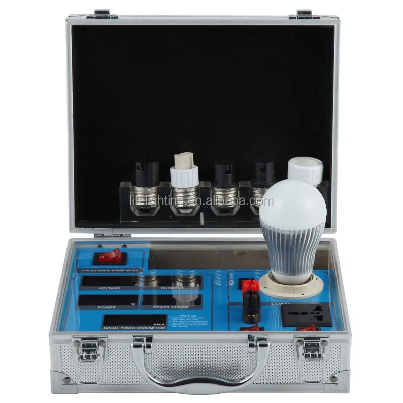 Led Bulb Display Demo Case AC Power Meter Analyzer Led Tester Portable Lighting Testing Equipment