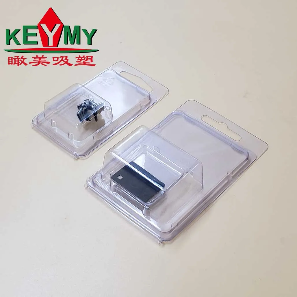 Custom plastic clear blister clamshell for metal parts in Shenzhen