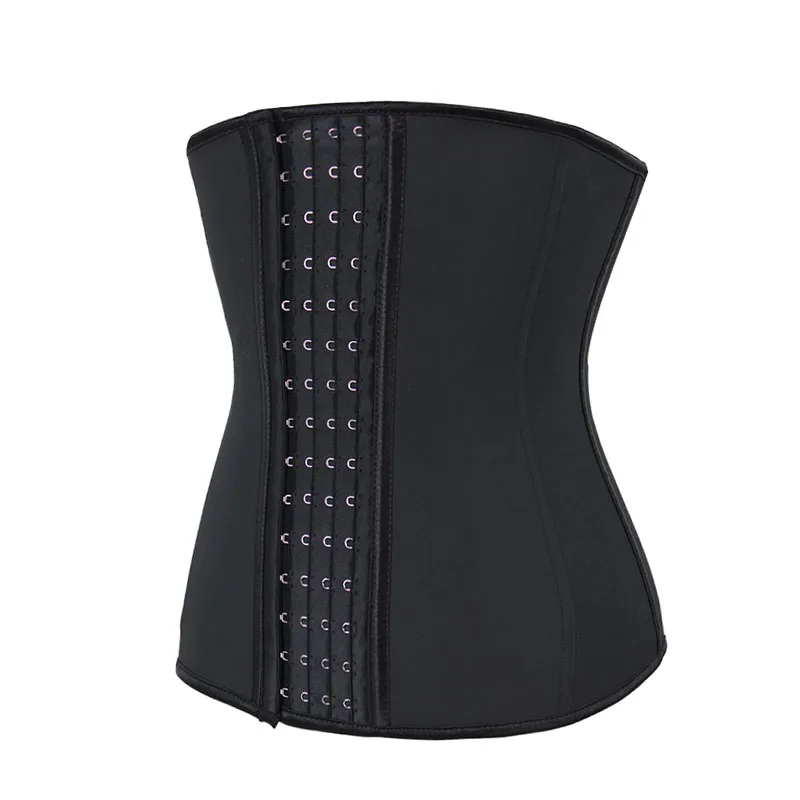 
Brand New 4 Row Hooks Women Latex Corset Slimming Body Shaper Bustier Steel Boned Waist Trainer Corsets Black Plus size Cincher 
