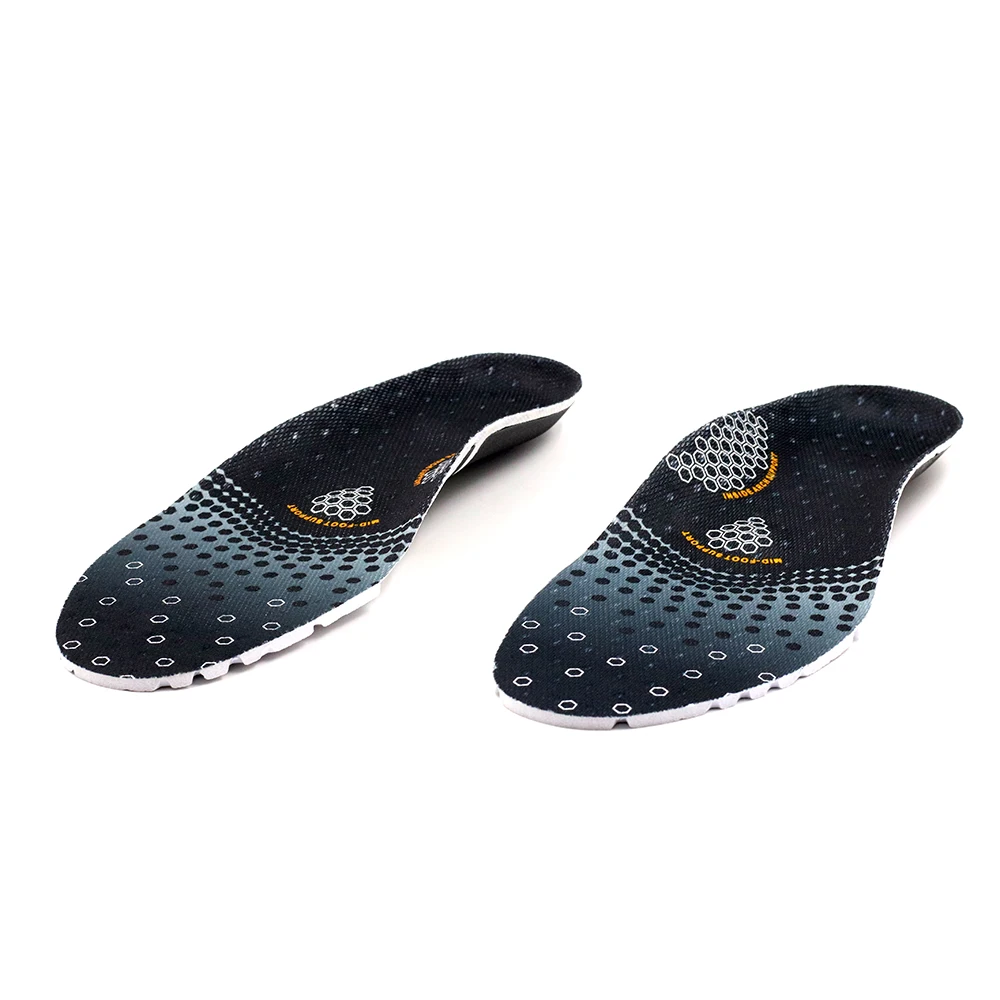 Foot care EVA arch support orthotic plastic mesh shoe insoles
