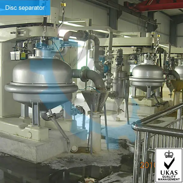 Дисковый сепаратор, эффективный сепаратор и очистка крахмала B