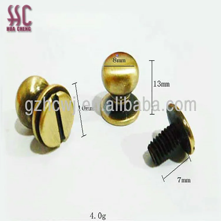 brass bag/handbag screws rivets,screw rivets for leather bags