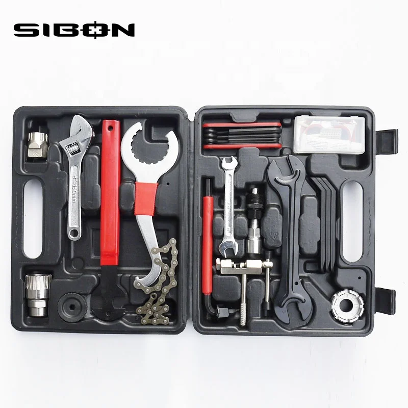 
SIBON B0810109 21pcs universal bike repair tool with BMC box 